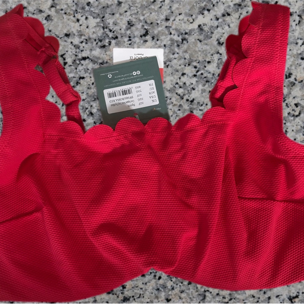 Panache red swim top UK 32F US 32G. NWT